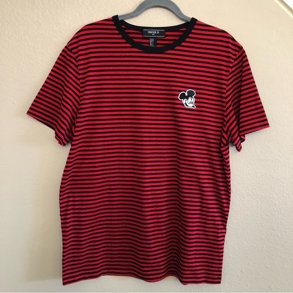 Disney x Forever 21 Mens Crewneck Striped Short Sleeves T-Shirt Size Medium